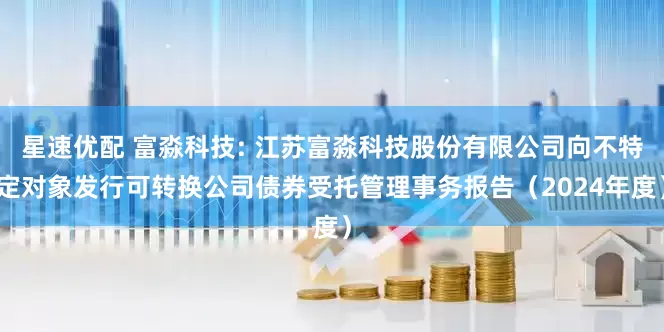 星速优配 富淼科技: 江苏富淼科技股份有限公司向不特定对象发行可转换公司债券受托管理事务报告（2024年度）